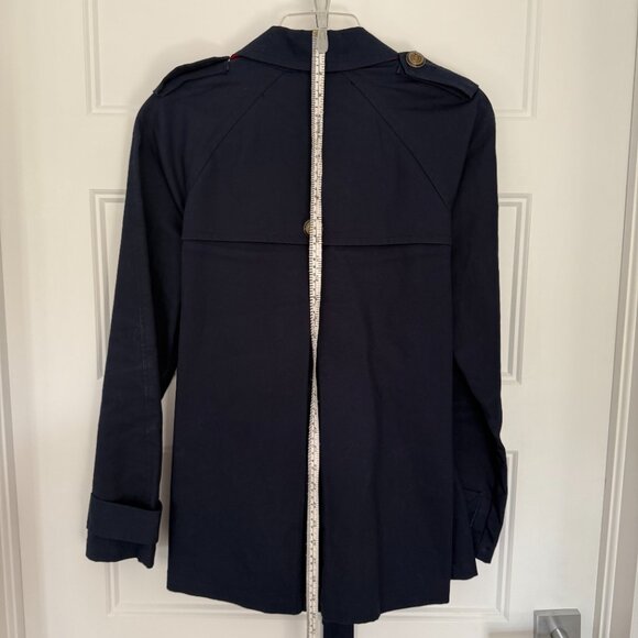 Tommy Hilfiger - Navy Belted Pea Coat with Brass Buttons - Size L - Picture 11 of 16